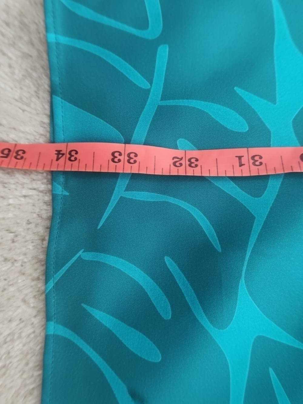 Ann Taylor Sleeveless Square Neckline Teal Green Silk Tropical Print Dress Size6 - Picture 10 of 13